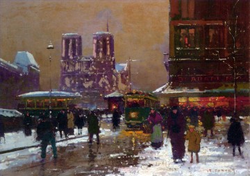 st sebastian Ölbilder verkaufen - notre EC dame st michael unter dem Schnee Pariser